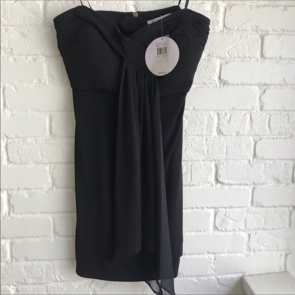 NWT BCBC tiered chest Black Mini Dress